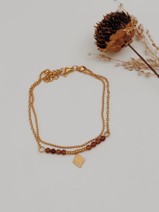 Pulseira dupla Âmbar