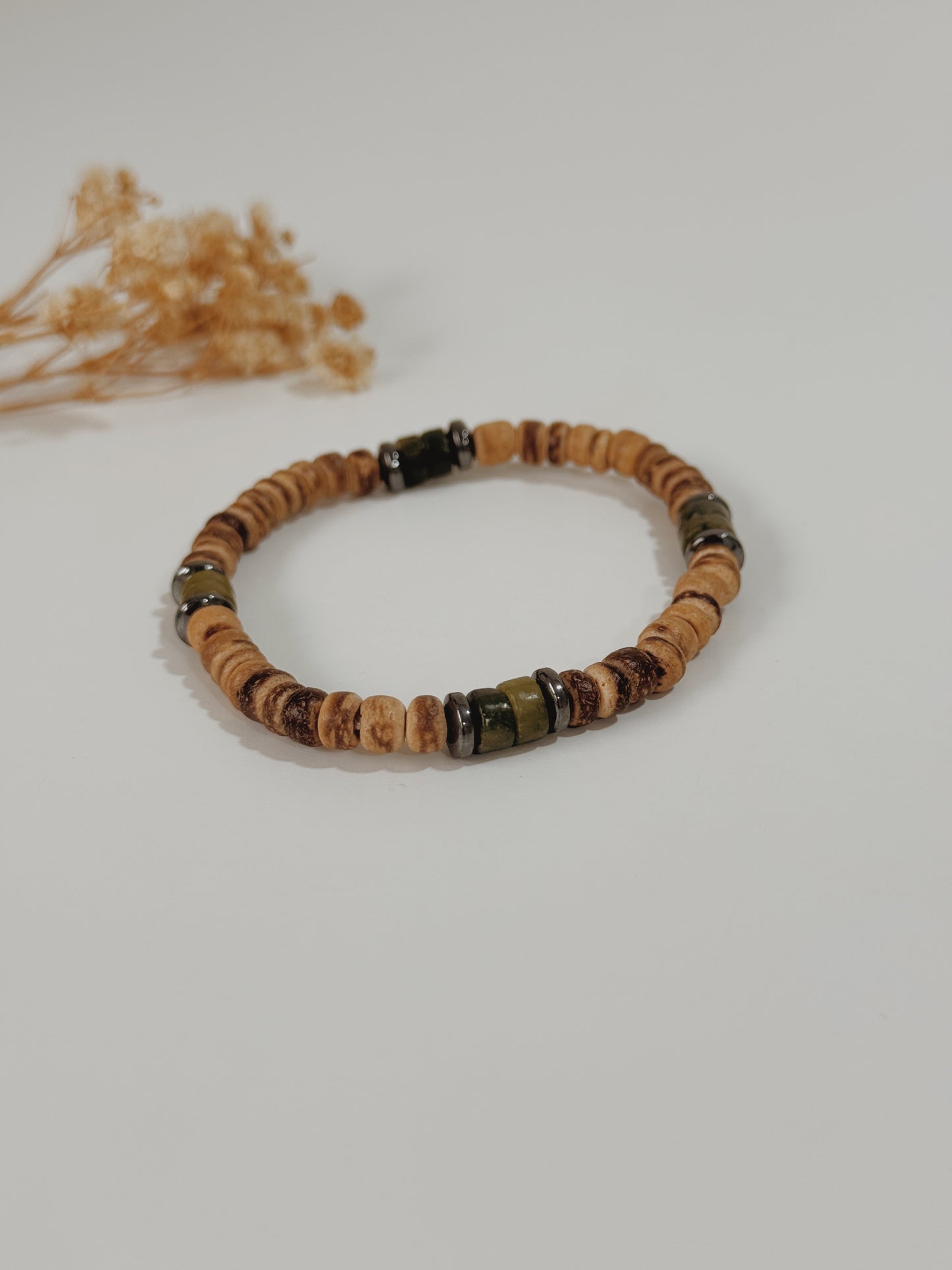 Pulseira Heishi Jade