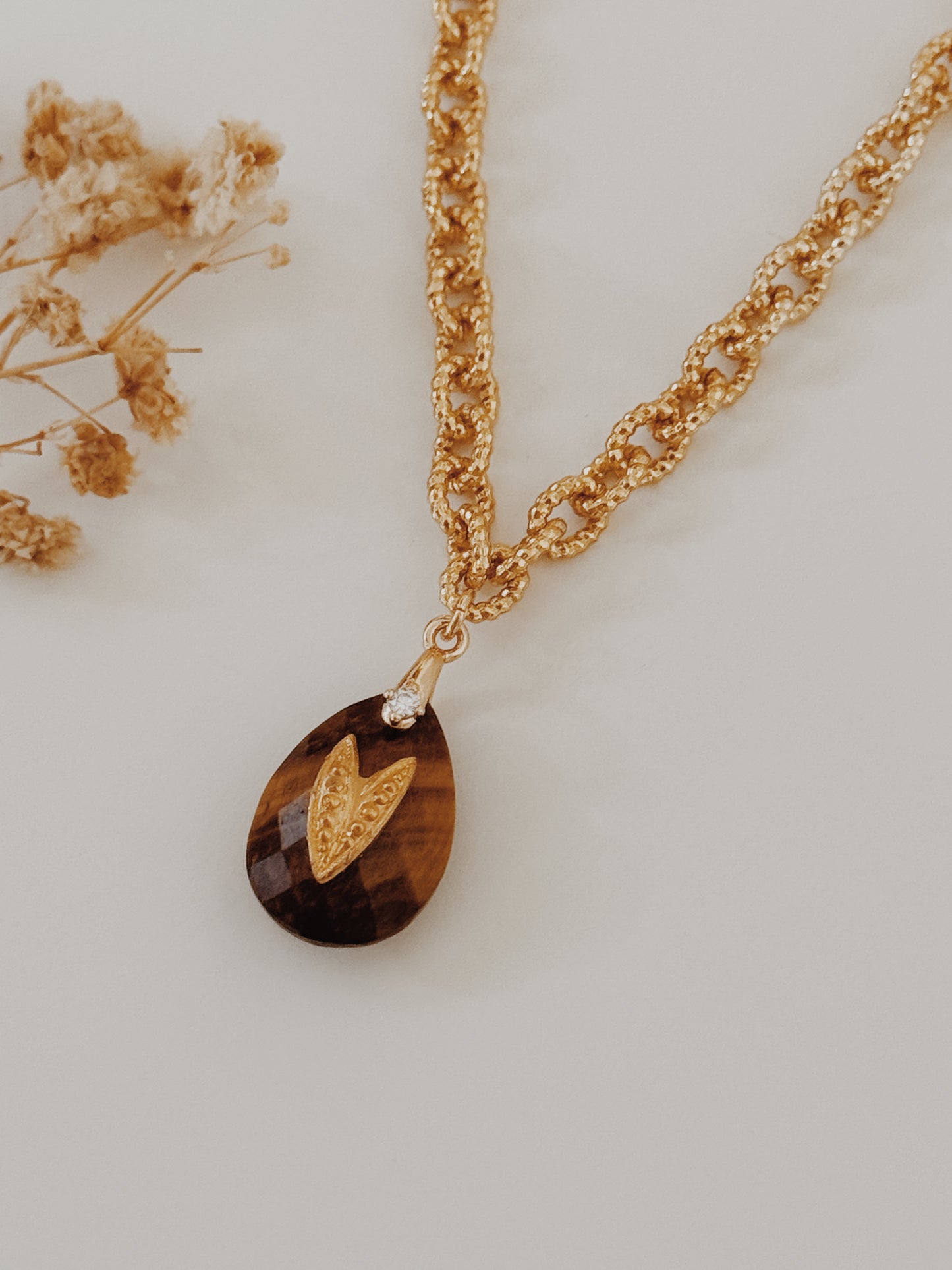 Colar Isha Olho de Tigre