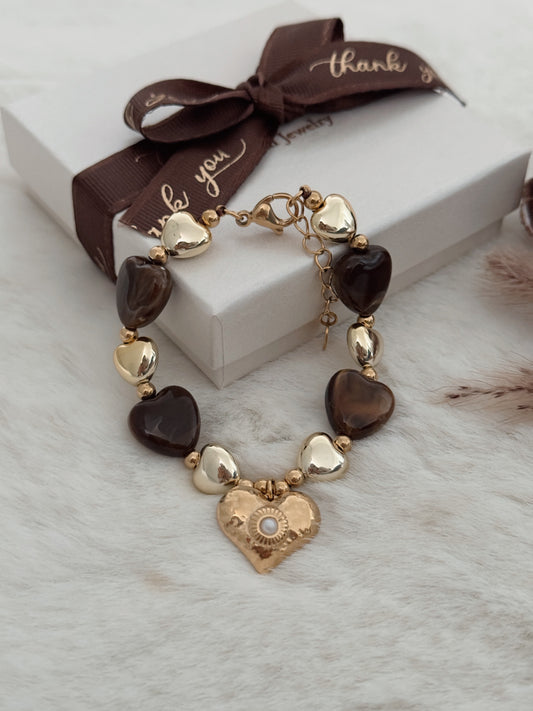 Pulseira Heart Brown