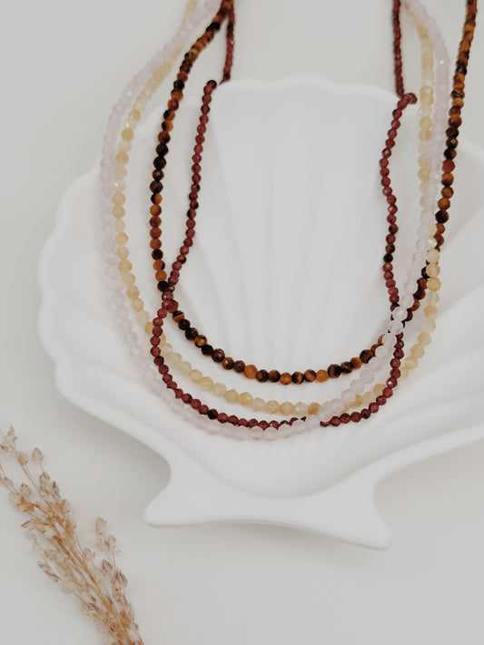 Gargantilha cristais facetados ( simples )