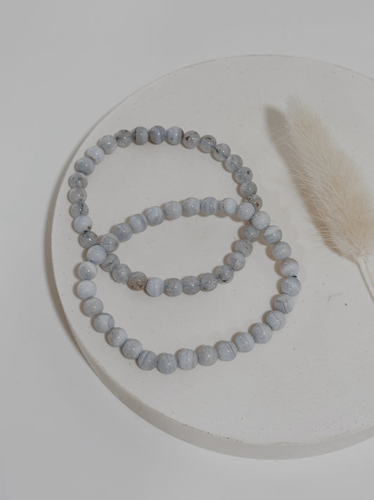 Pulseira Ágata Azul rendada