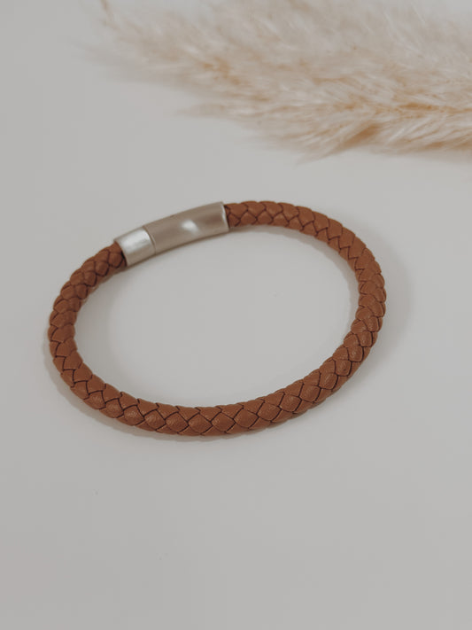 Pulseira Homem couro castanho