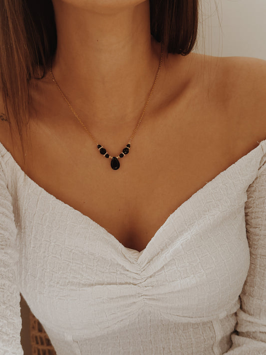 Colar Billie Turmalina e Ônix