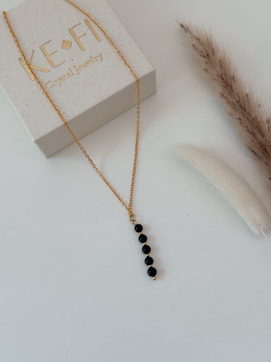 Colar simples Turmalina Negra