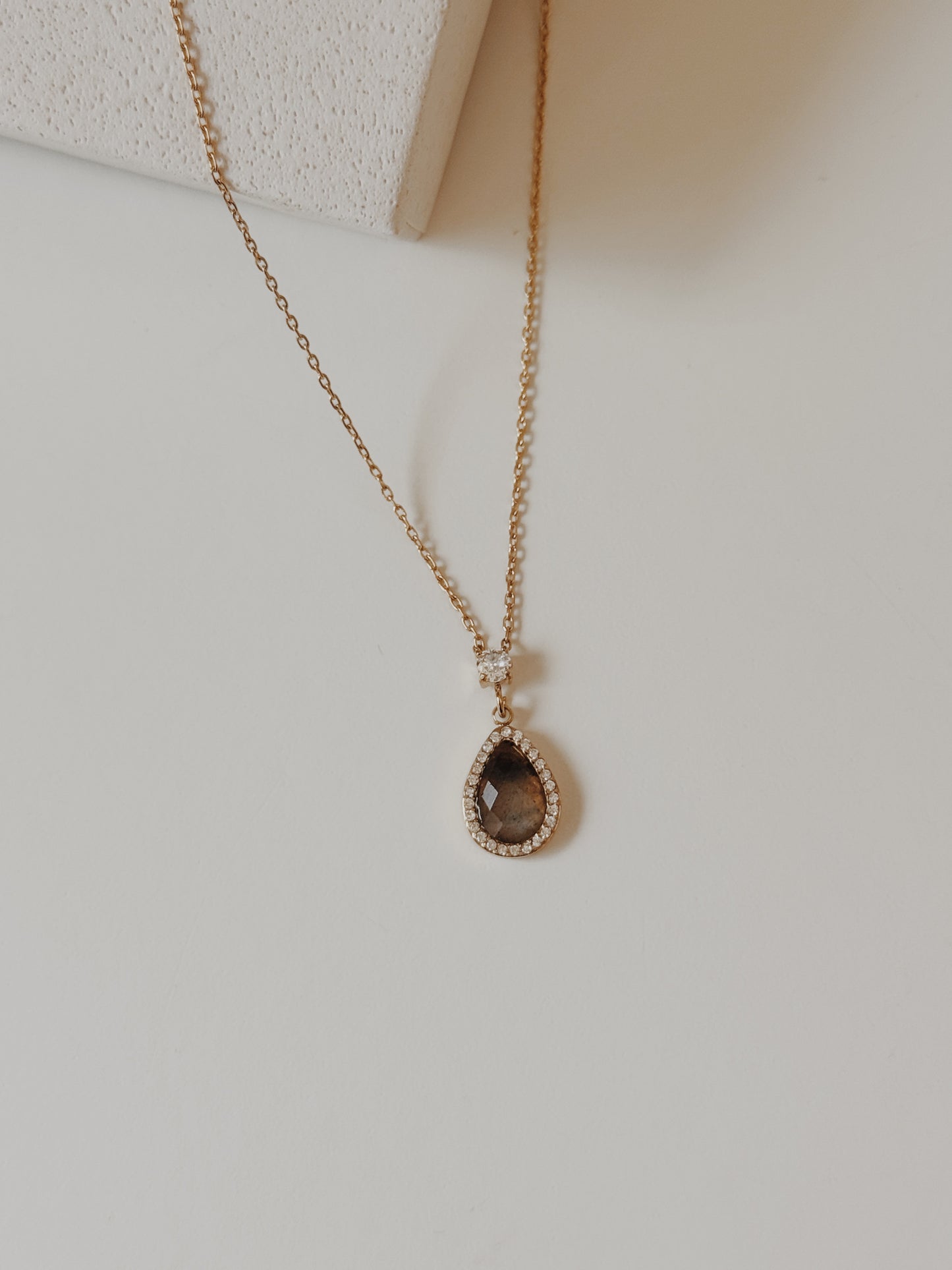 Colar gota Labradorite