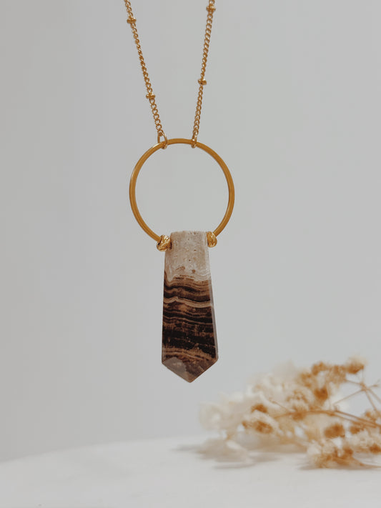 Colar Agni Jaspe Cacau