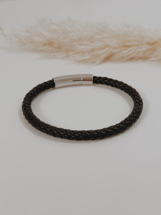 Pulseira Homem Couro preto