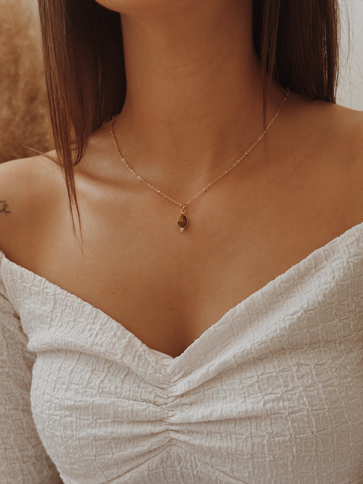 Colar Anita Olho de Tigre