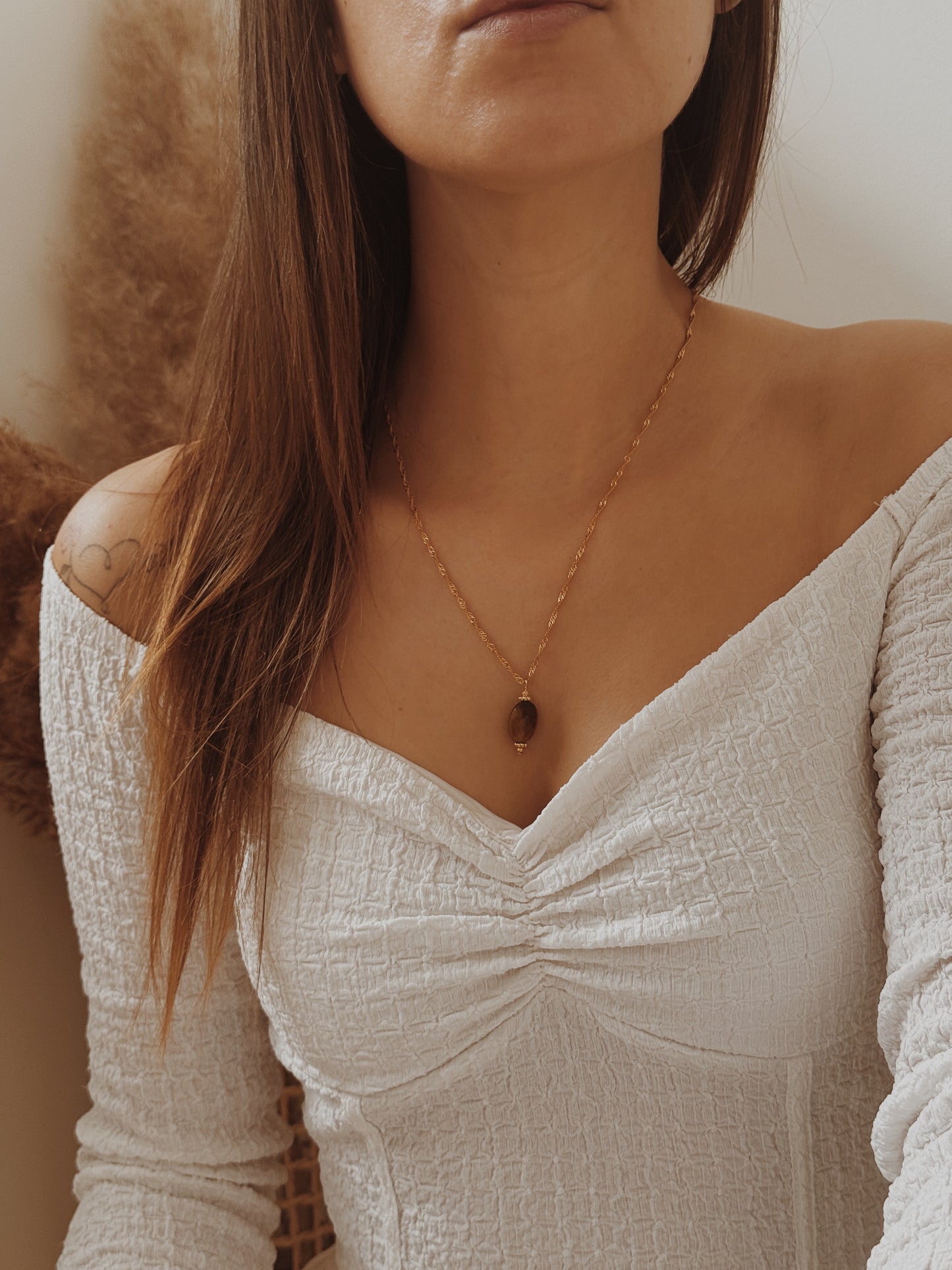 Colar Abby Olho de Tigre