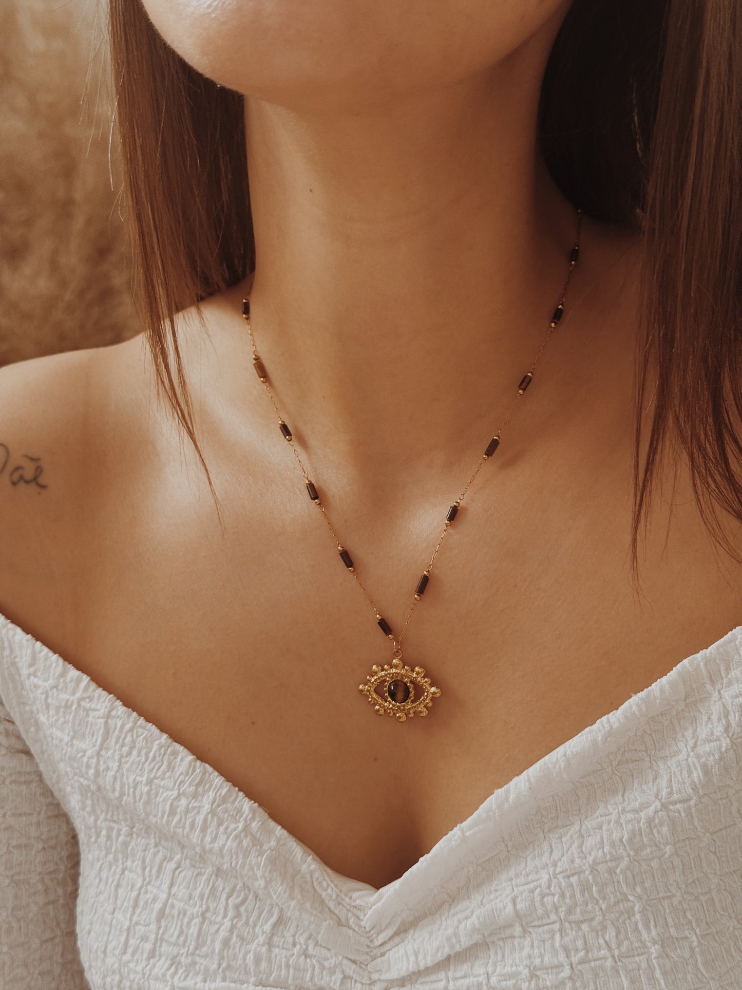 Colar Osh Olho de Tigre