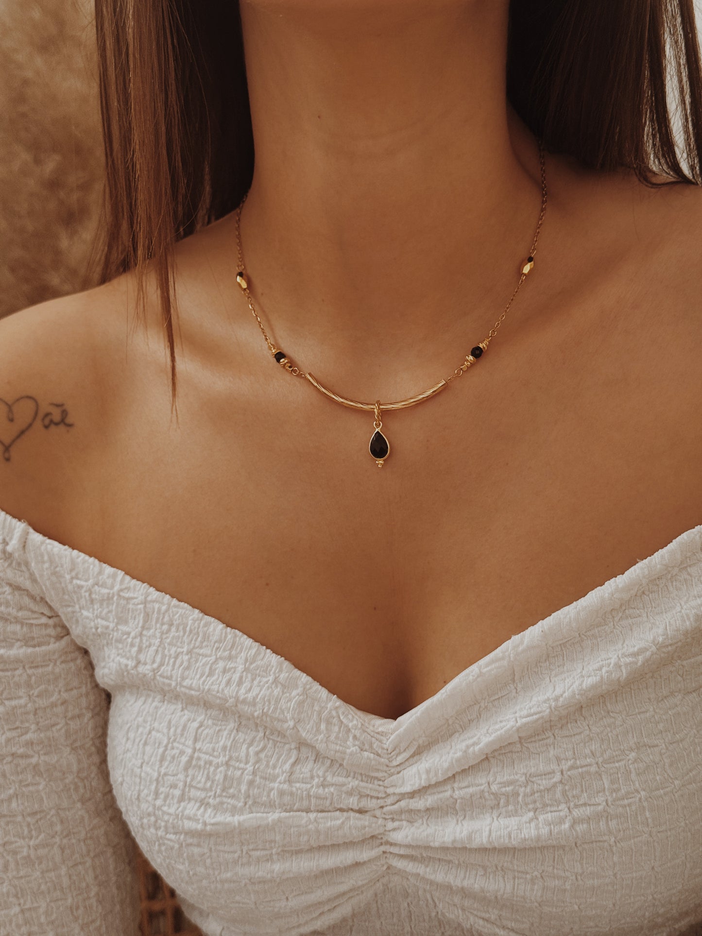 Colar Lennie Turmalina Negra