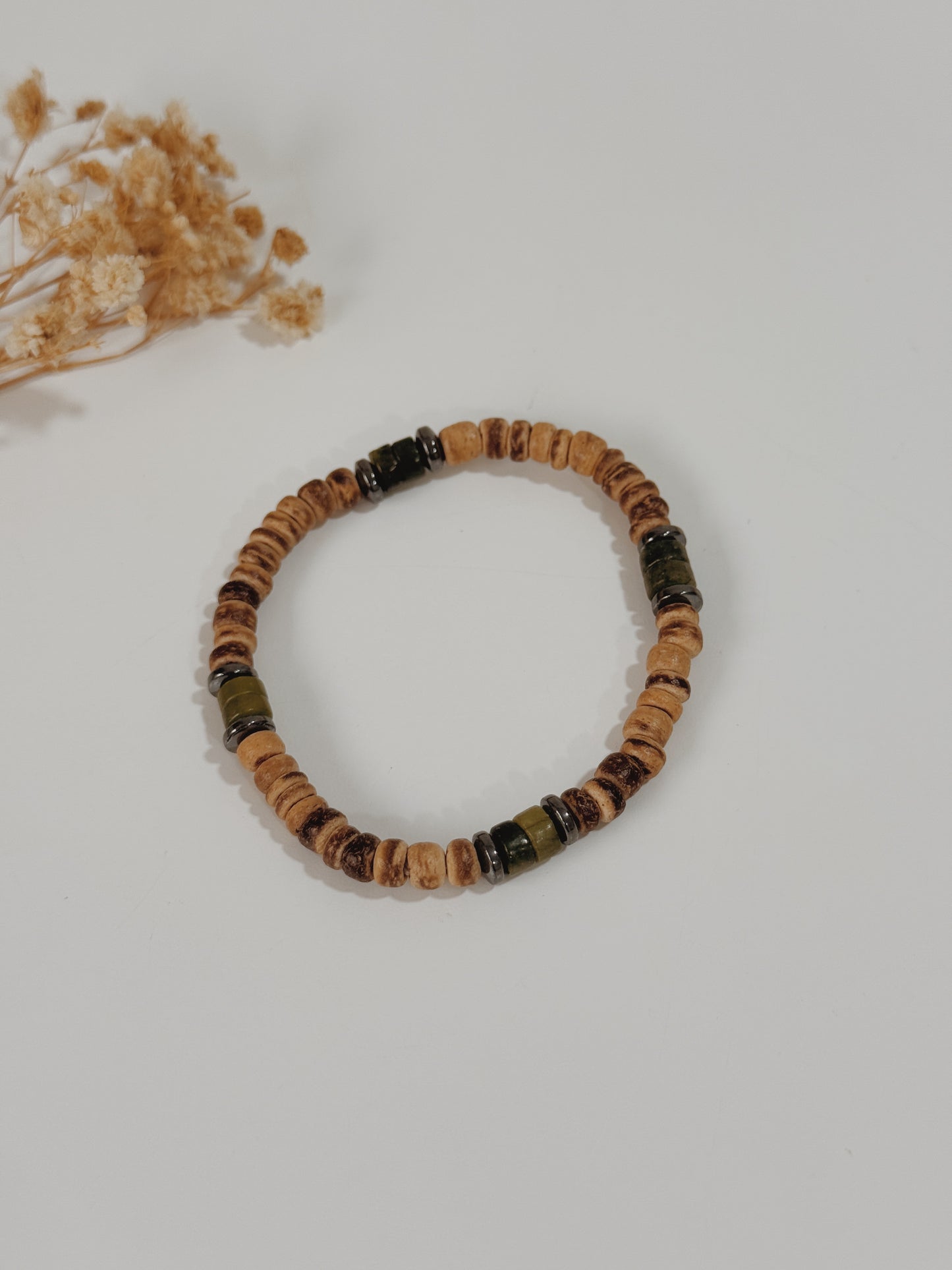 Pulseira Heishi Jade
