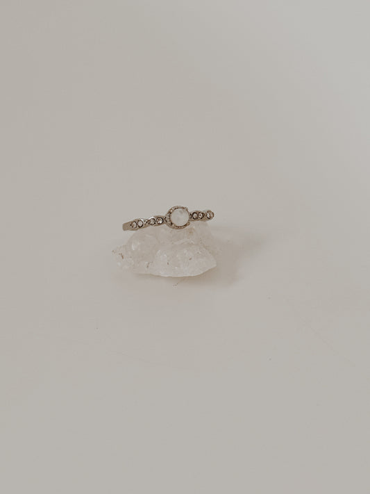 Anel Aura Selenite ( prateado )