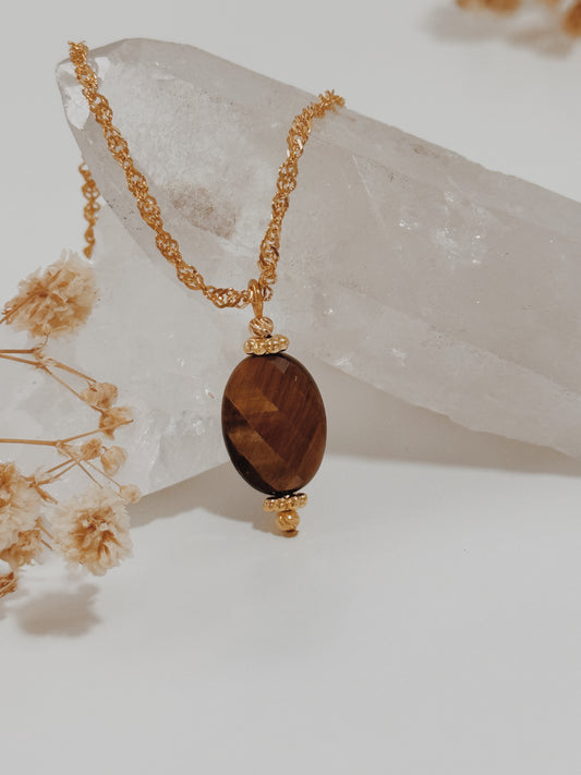 Colar Abby Olho de Tigre