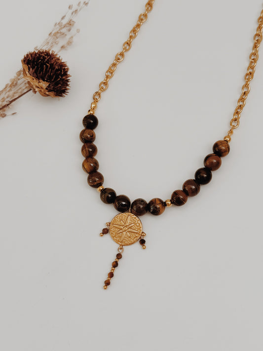 Colar Auriel Olho de Tigre