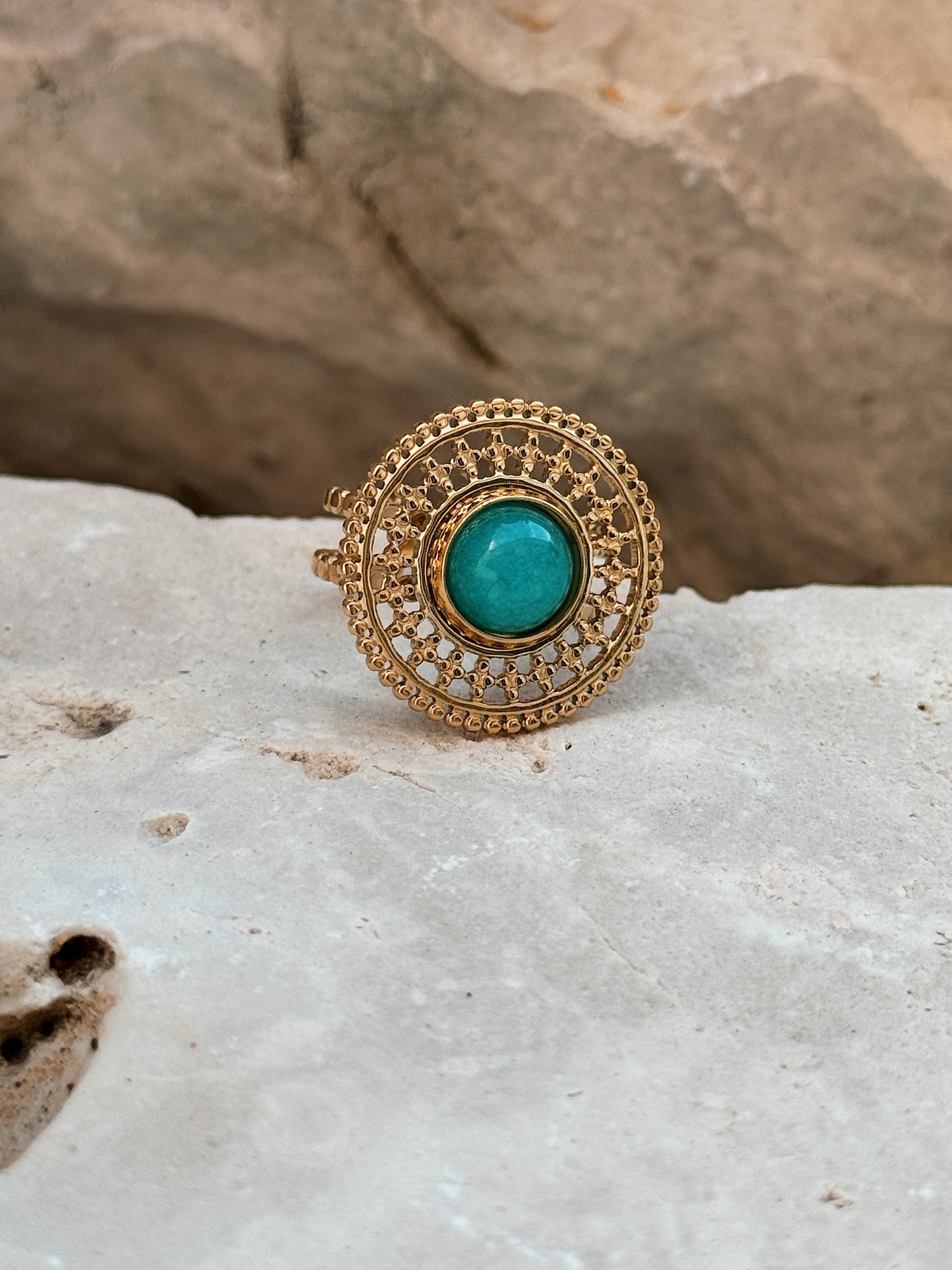 Anel terra Amazonite