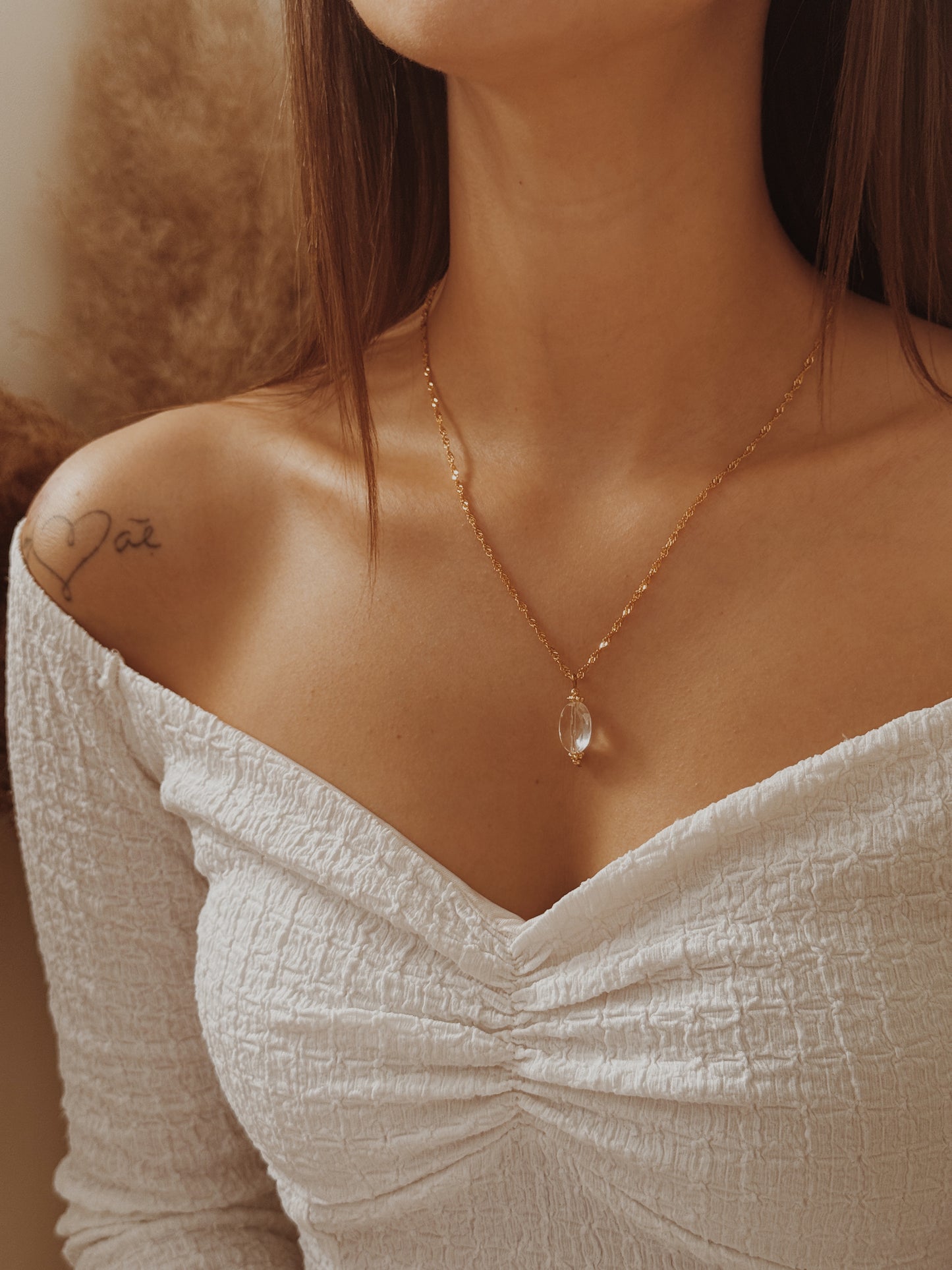 Colar Abby Quartzo Cristal