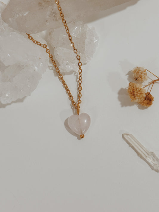 Colar Love Quartzo Rosa