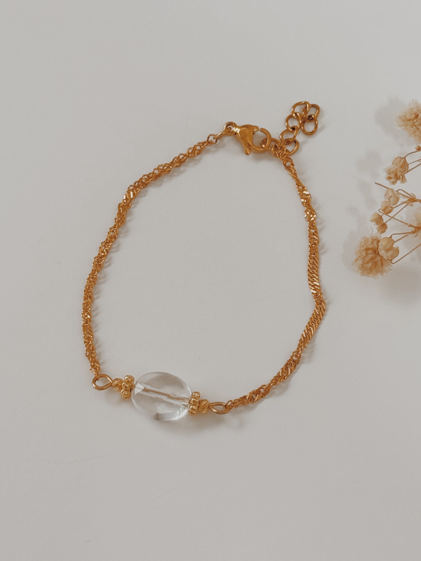 Pulseira Abby Quartzo Cristal