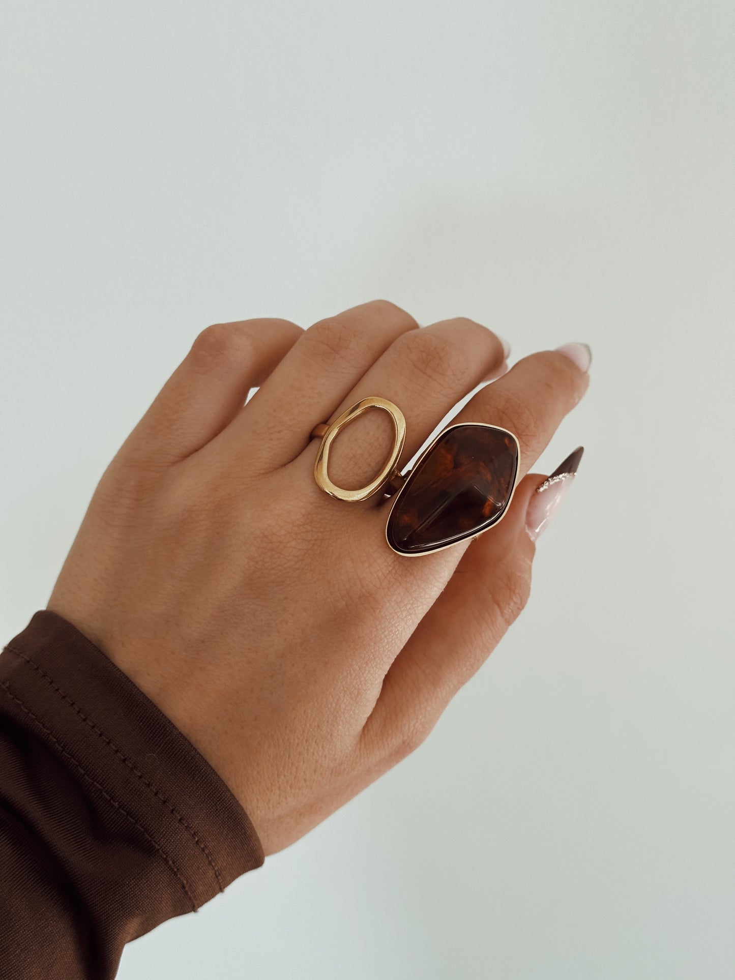 Anel Golden Âmbar