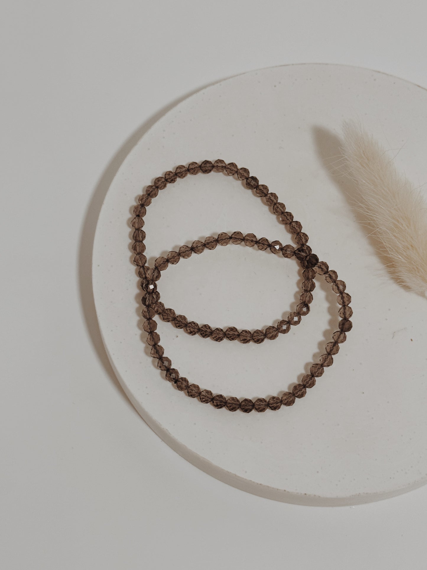 Pulseira Quartzo fumado facetado