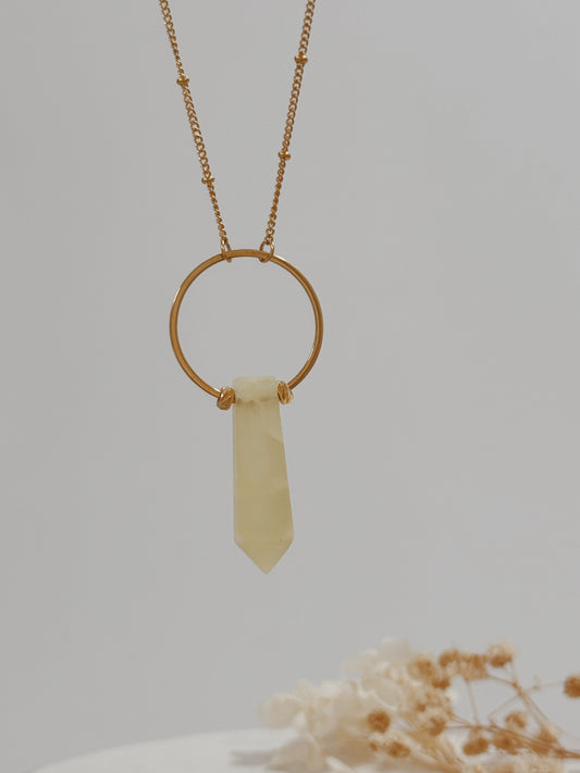 Colar Agni Calcite Limão