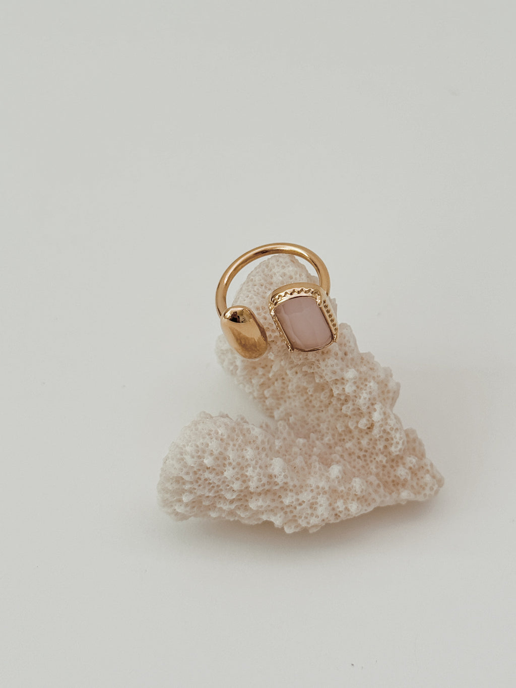 Anel Suave | quartzo rosa
