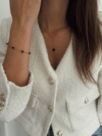 Pulseira Âncora Negra ( obsidiana )