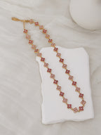 Colar Golden Clover | rosa