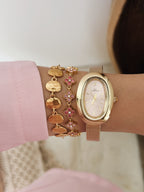 Pulseira Golden Clover | rosa