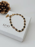 Pulseira Elo dourado | Rodonite