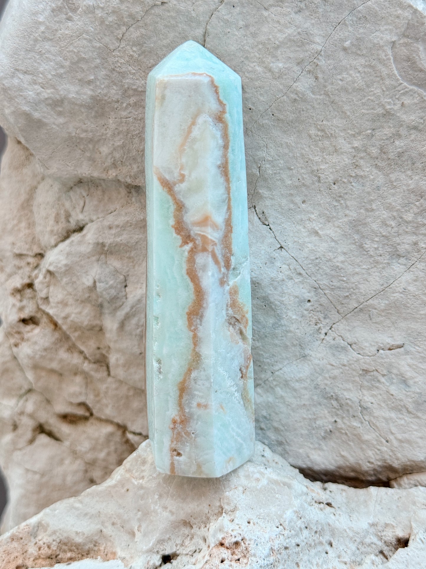 Obelisco de Aragonite Azul I