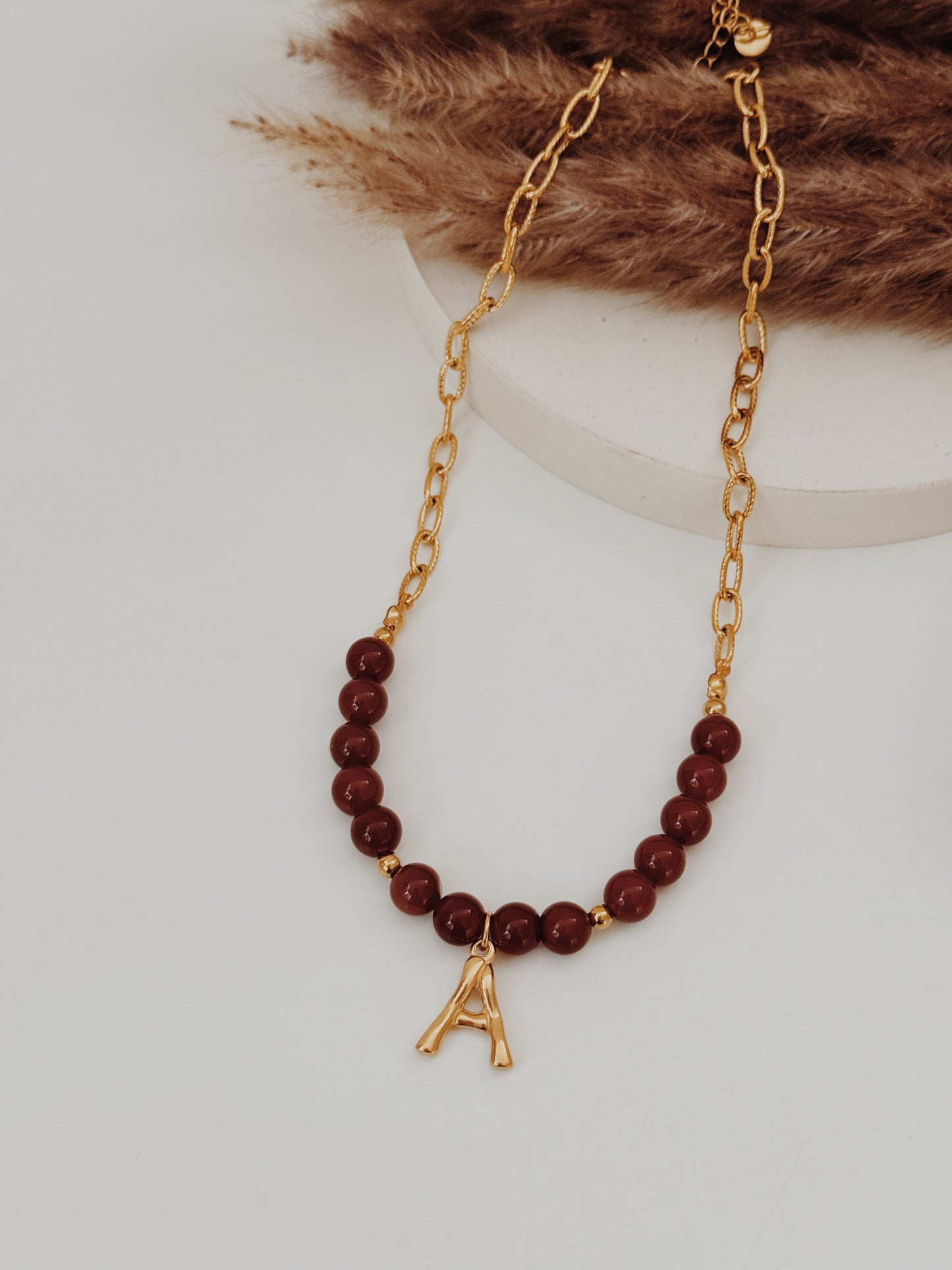 Colar Cornalina Inicial
