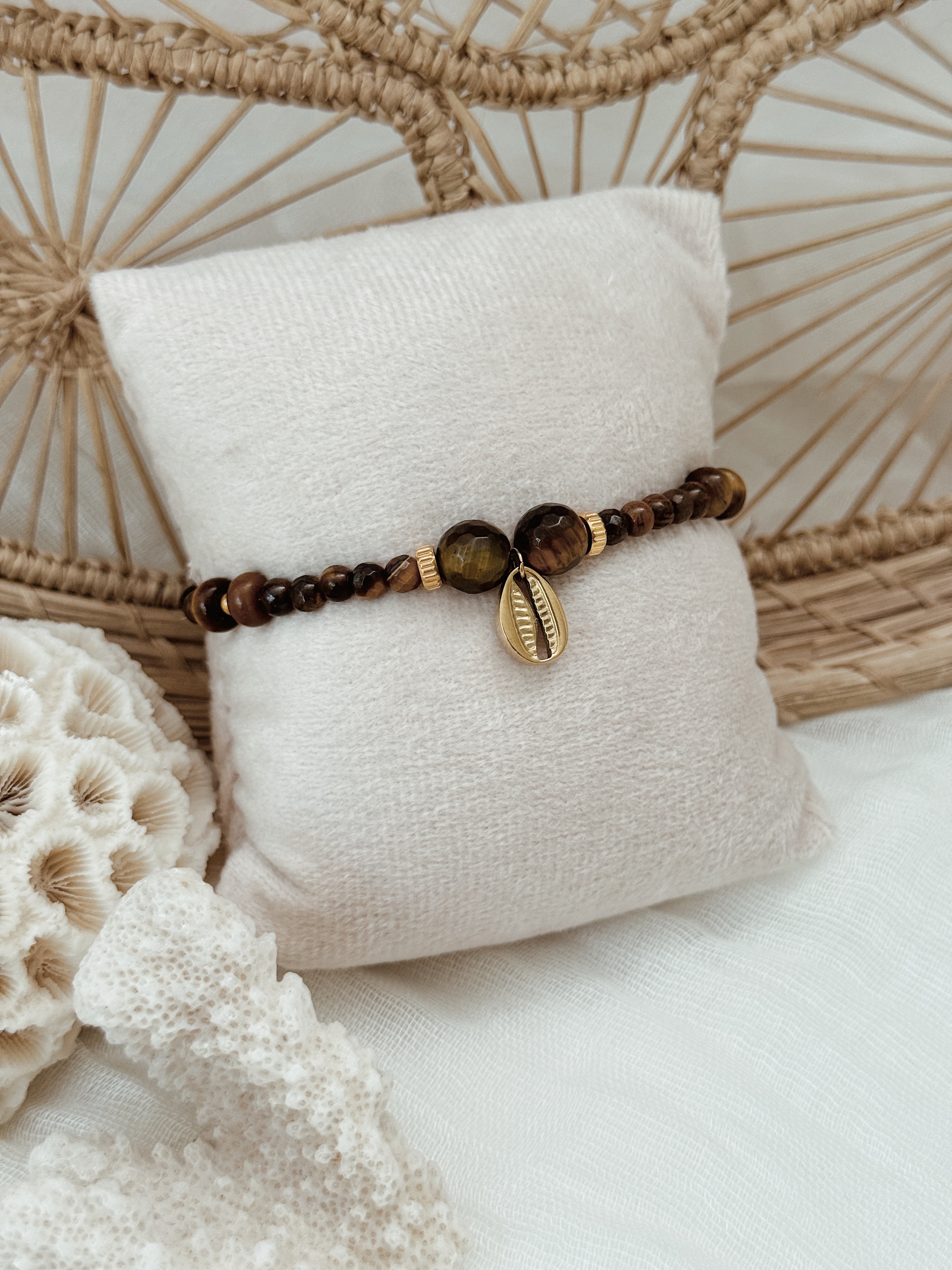 Pulseira Olho de Tigre | búzio