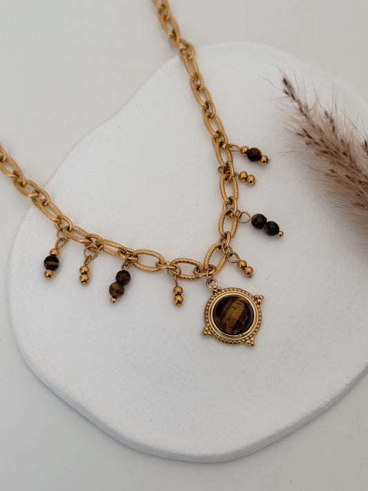 Colar Firmeza ( olho de tigre )