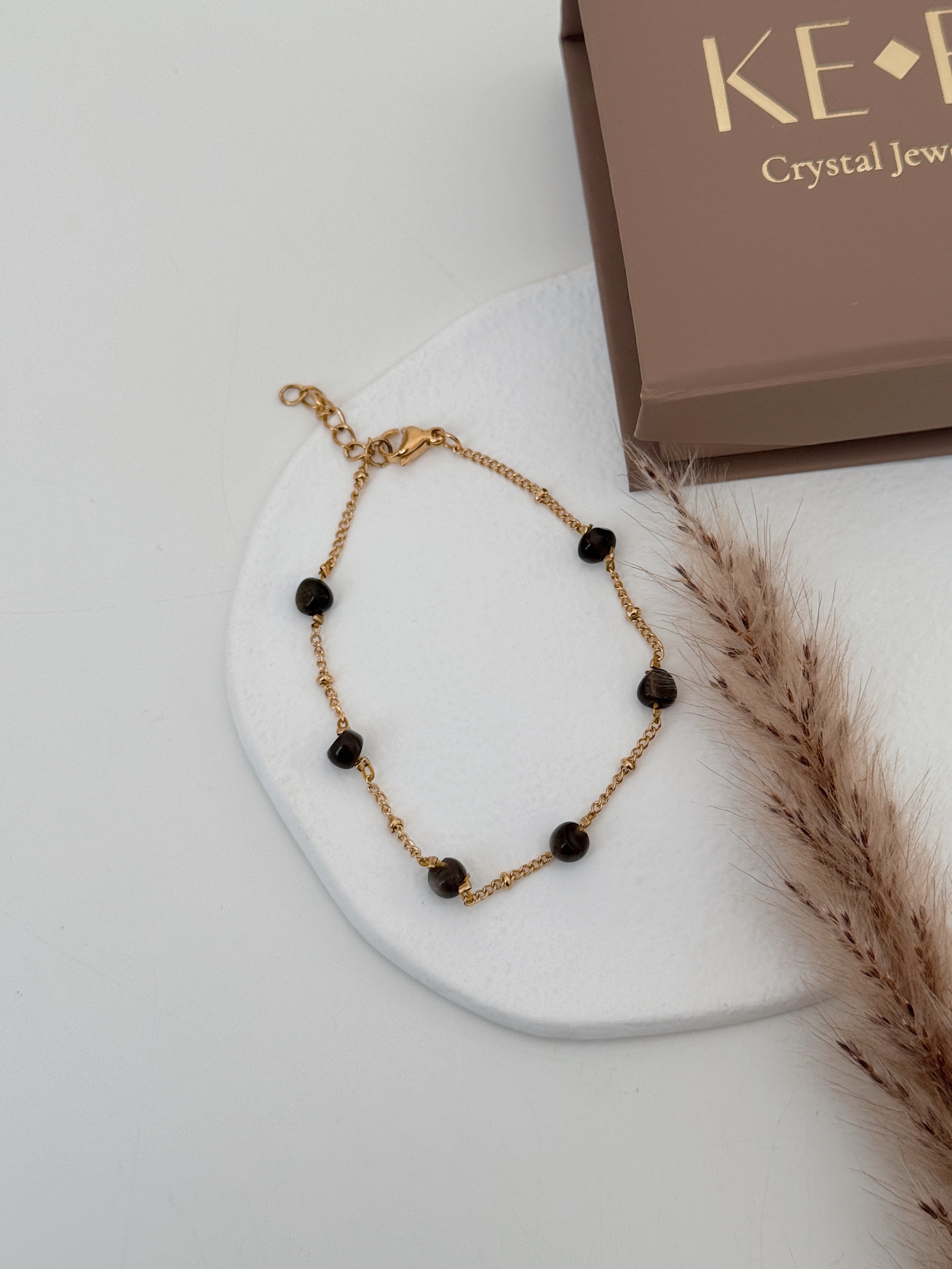 Pulseira Âncora Negra ( obsidiana )