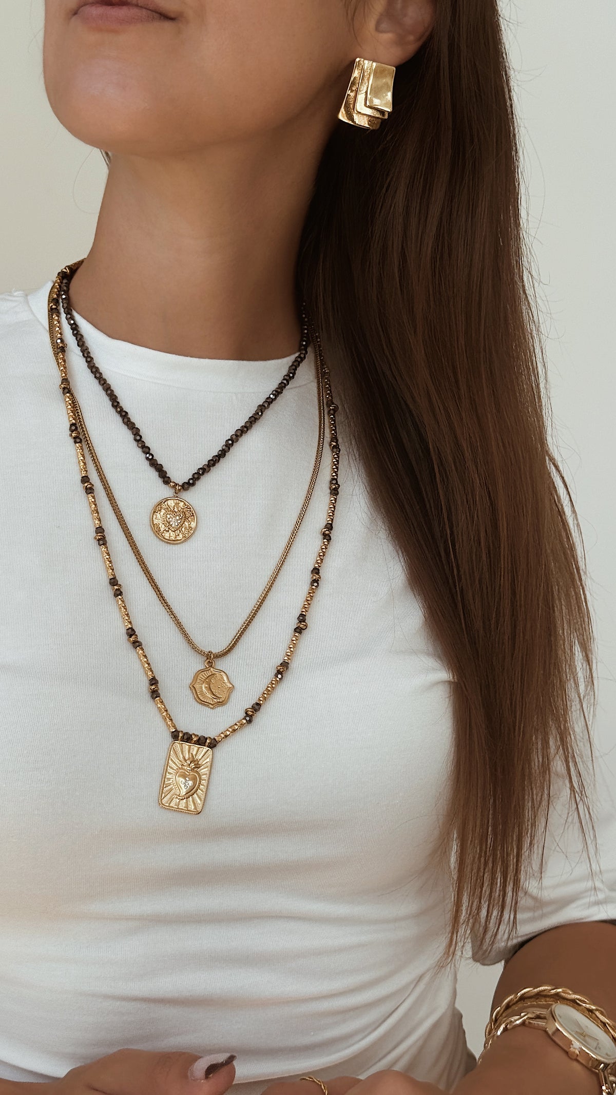 Conjunto Goddess Layer | Hematite