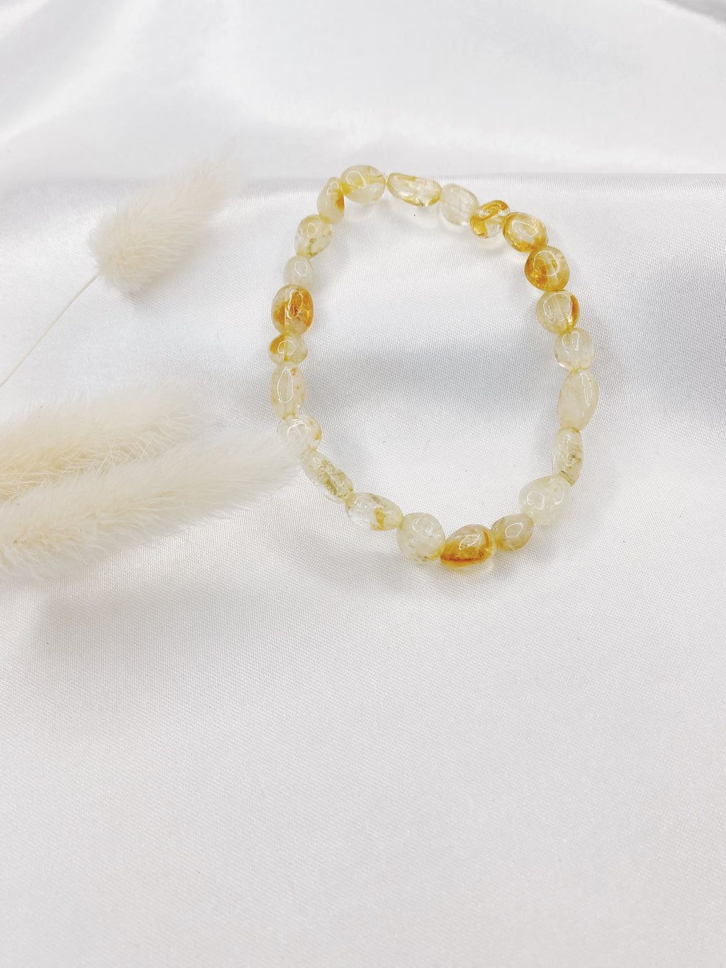Pulseira Citrino achatado