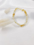 Pulseira Citrino achatado