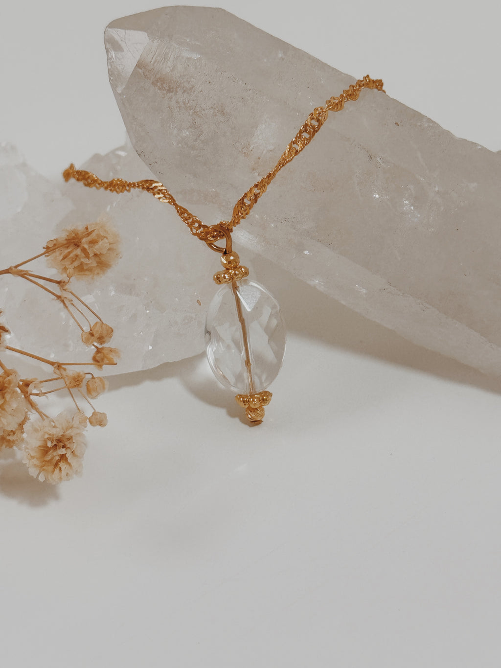 Colar Abby Quartzo Cristal