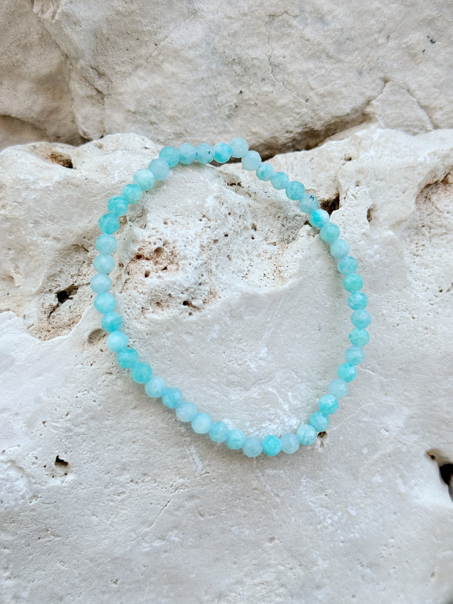 Pulseira Amazonite facetada 4mm