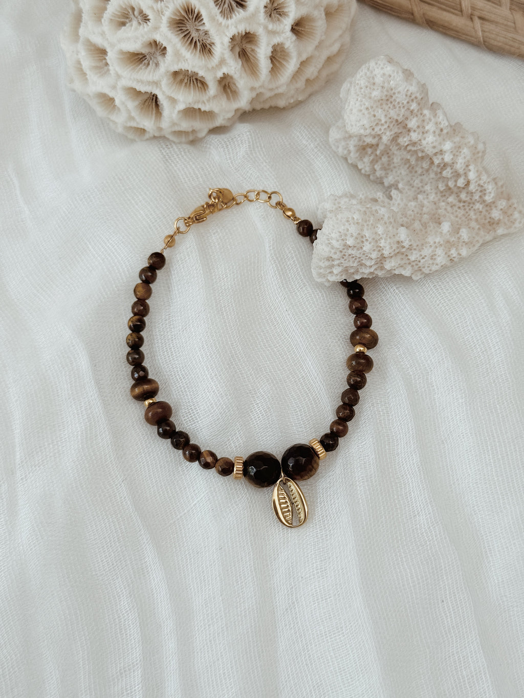 Pulseira Olho de Tigre | búzio
