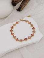 Pulseira Golden Clover | rosa