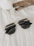 Óculos de sol Homem estilo aviador | dourado