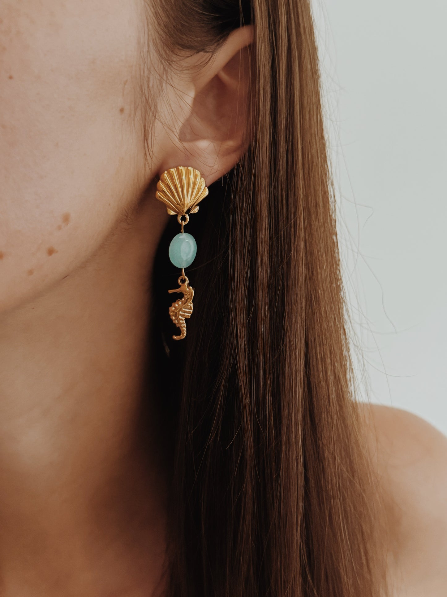 Brincos Summer Amazonite