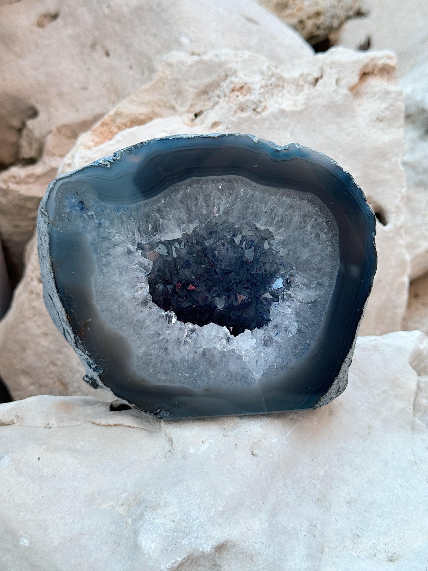 Geodo de Ágata Azul