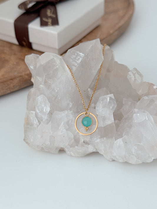 Colar Fluir ( Água Marinha )