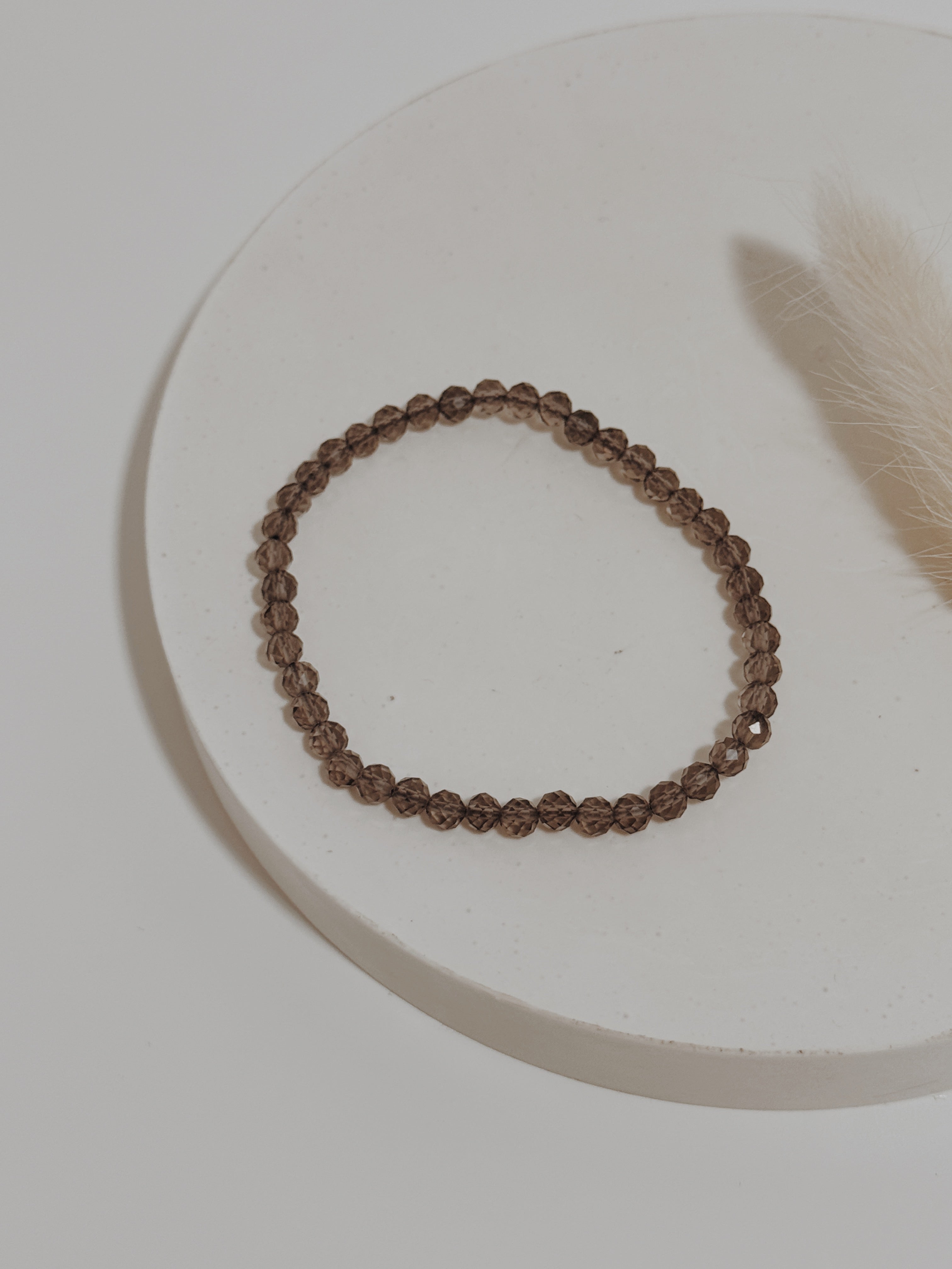 Pulseira Quartzo fumado facetado