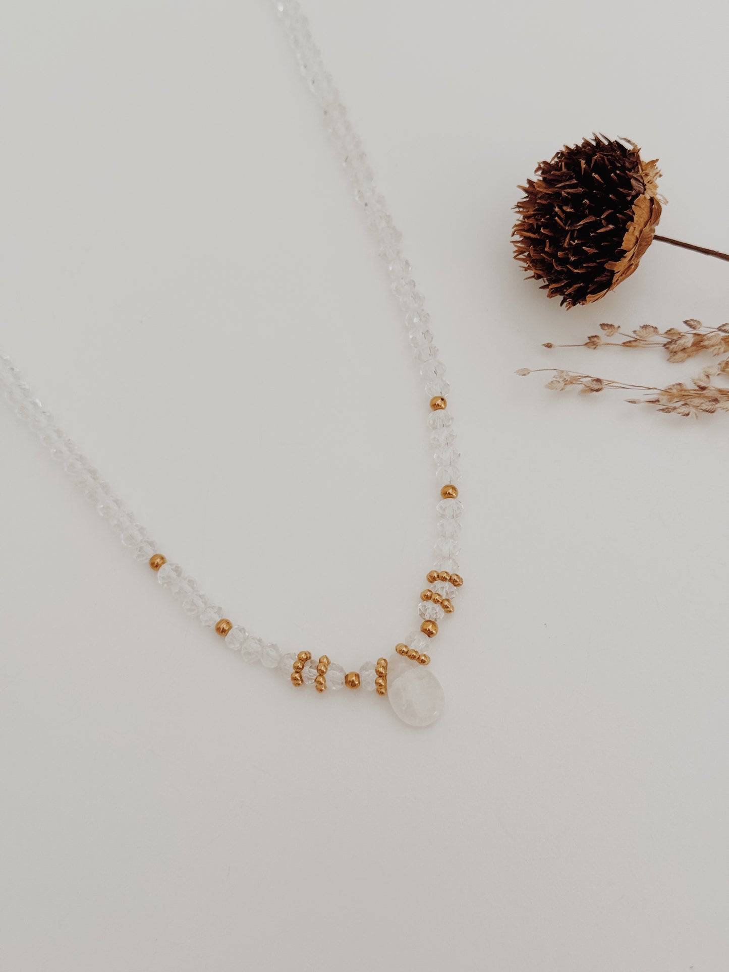 Colar Thalira Quartzo Cristal